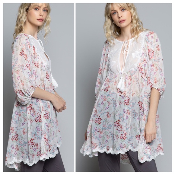 POL Dresses & Skirts - POL Dayna Floral Babydoll Layering Tunic